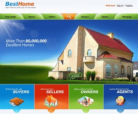 清新房产网站flash片头